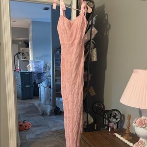 Chic Strapless Pink Dress